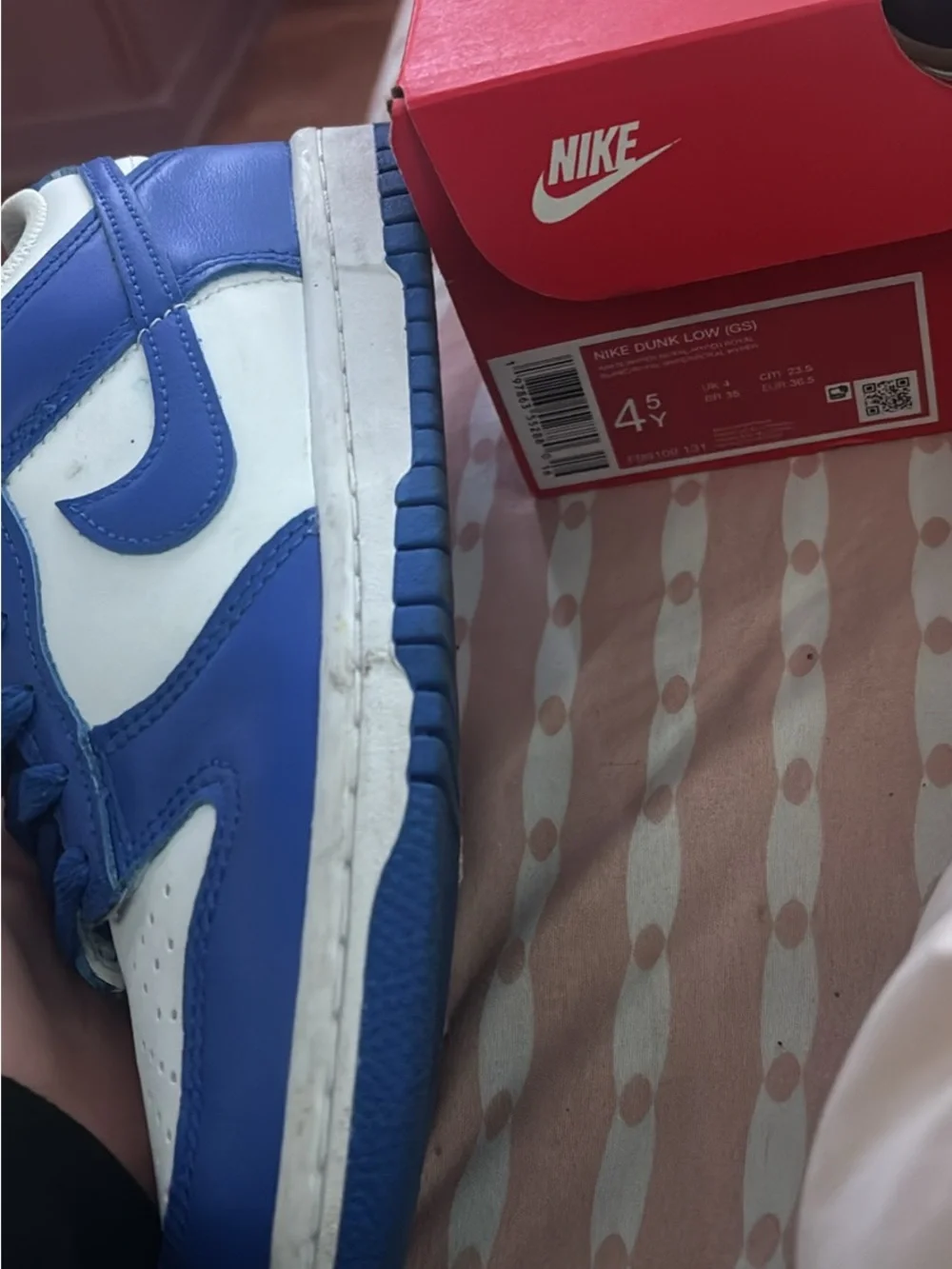 Nike Kids Blue and White Low-Top Sneakers